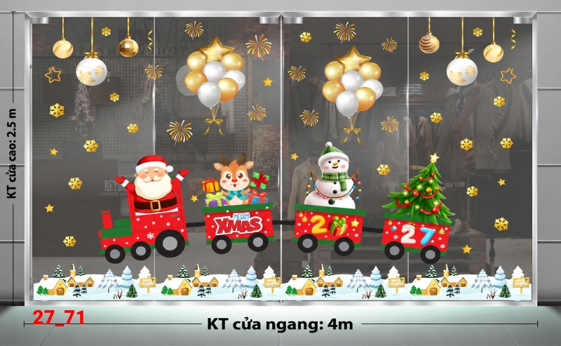 Decal dán tường Decal dán Noel combo số 71