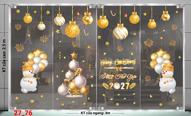Decal dán tường Decal dán Noel combo số 76