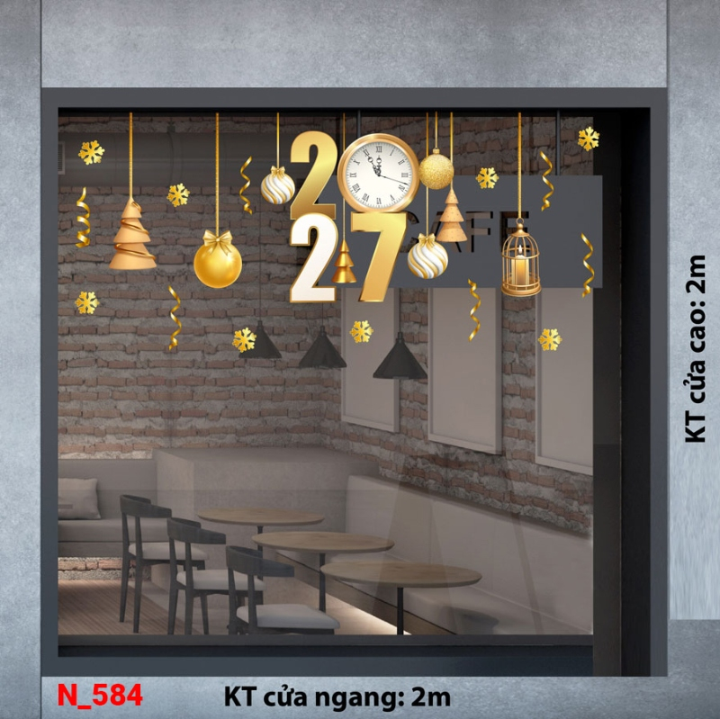 Decal dán tường Decal dán Noel số 584