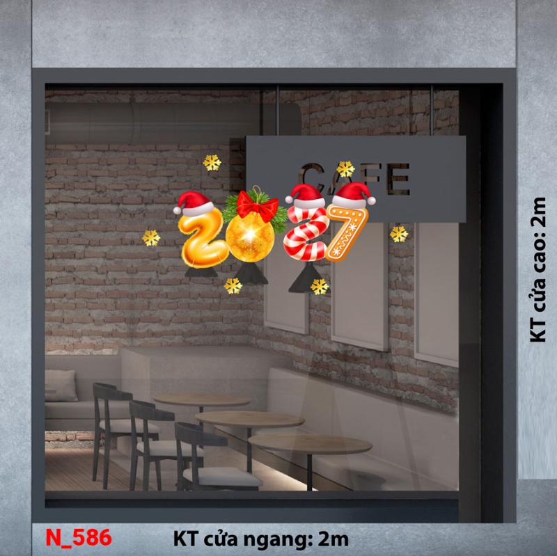 Decal dán tường Decal dán Noel số 586
