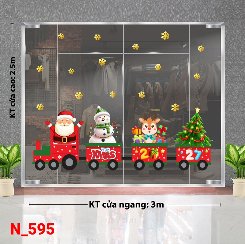 Decal dán tường Decal dán Noel số 595
