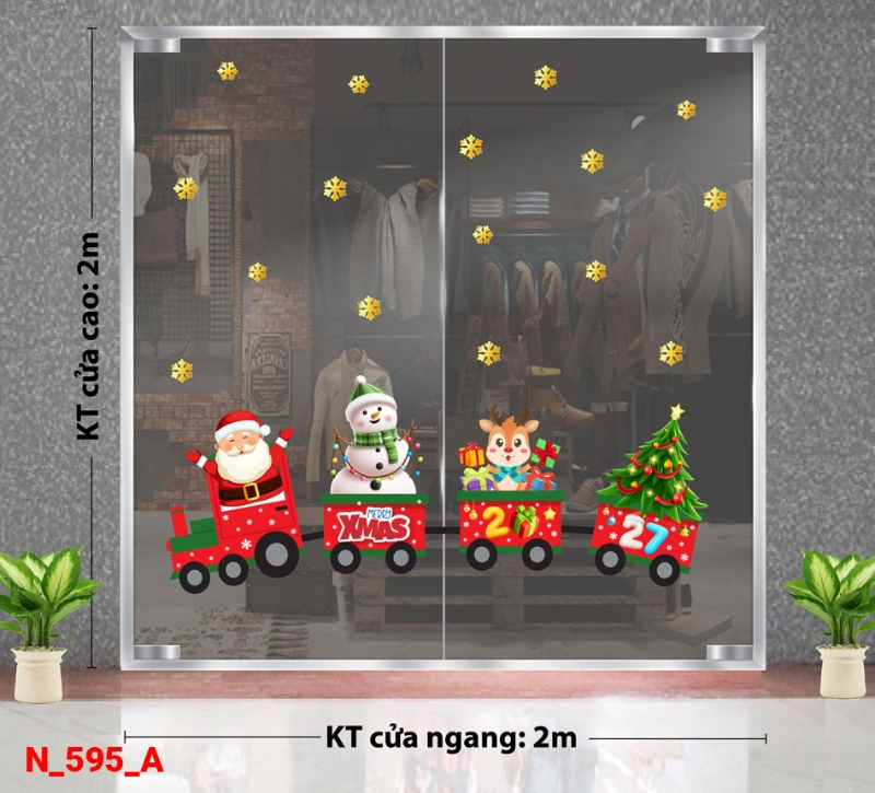 Decal dán tường Decal dán Noel số  595A