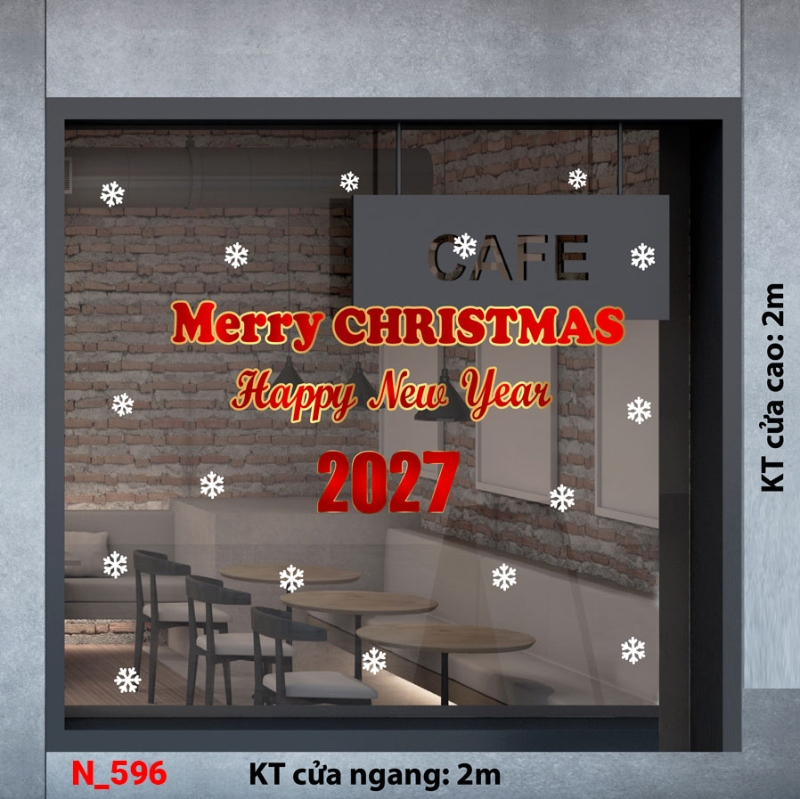 Decal dán tường Decal dán Noel số 596