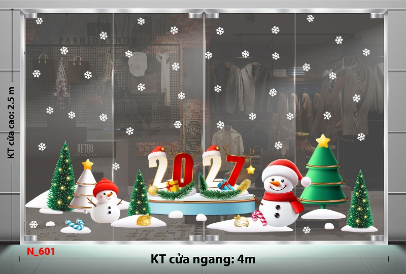 Decal dán tường Decal dán Noel số 601