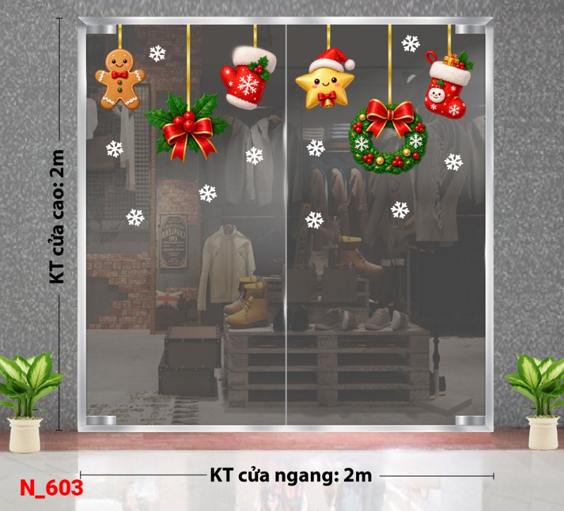 Decal dán tường Decal dán Noel số 603