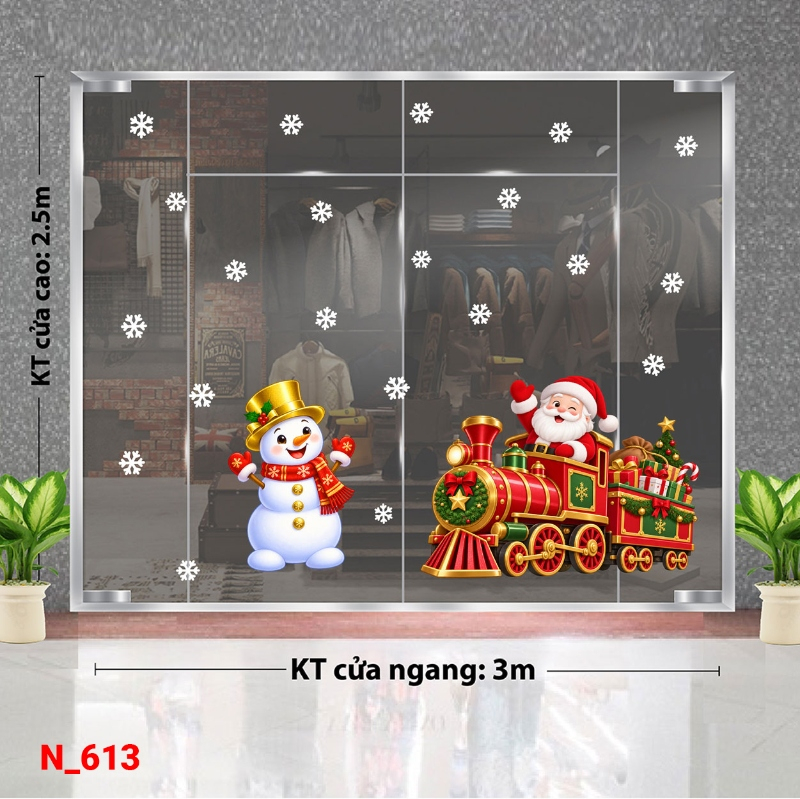 Decal dán tường Decal dán Noel số 613