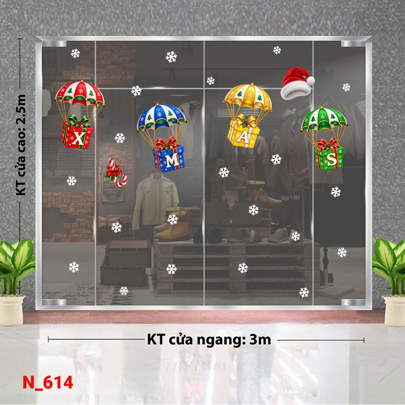 Decal dán tường Decal dán Noel số 614