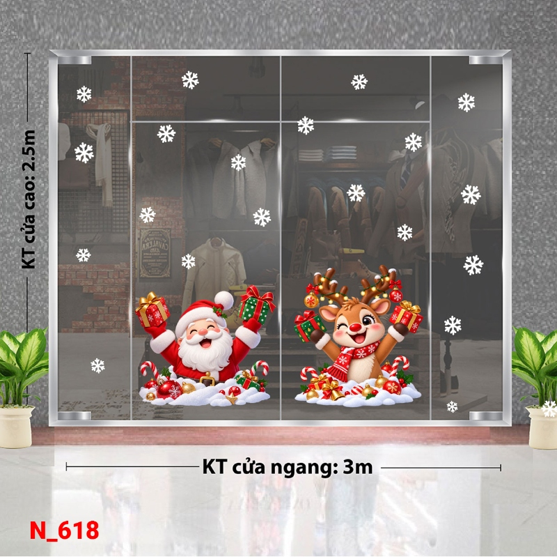 Decal dán tường Decal dán Noel số 618