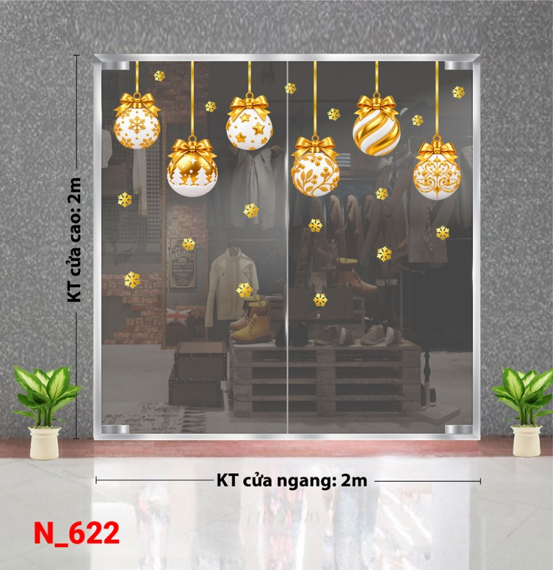 Decal dán tường Decal dán Noel số 622