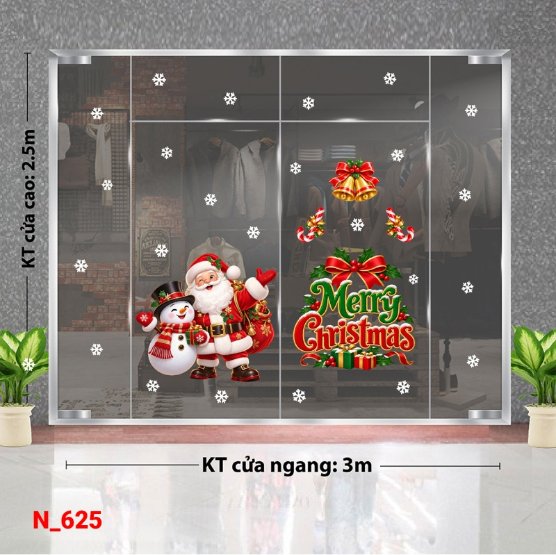 Decal dán tường Decal dán Noel số 625