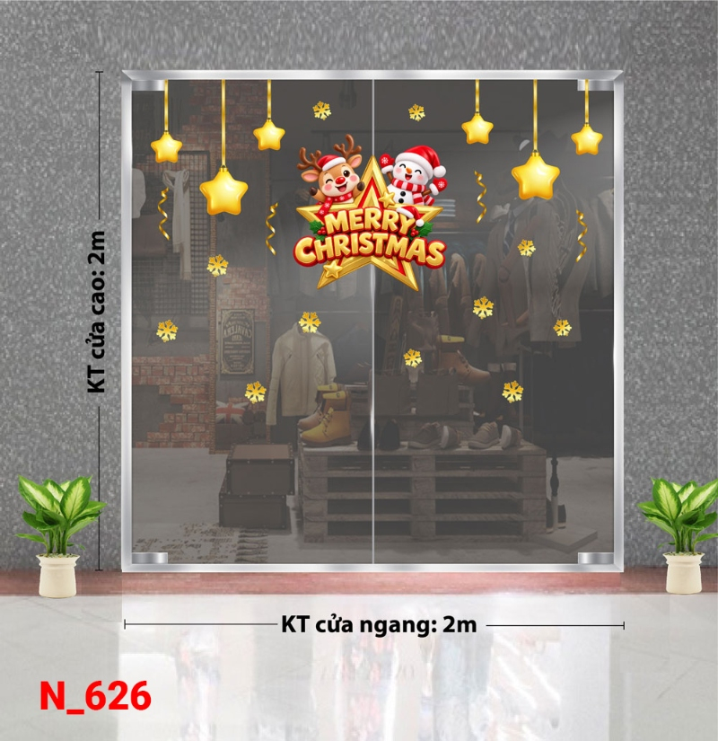 Decal dán tường Decal dán Noel số 626