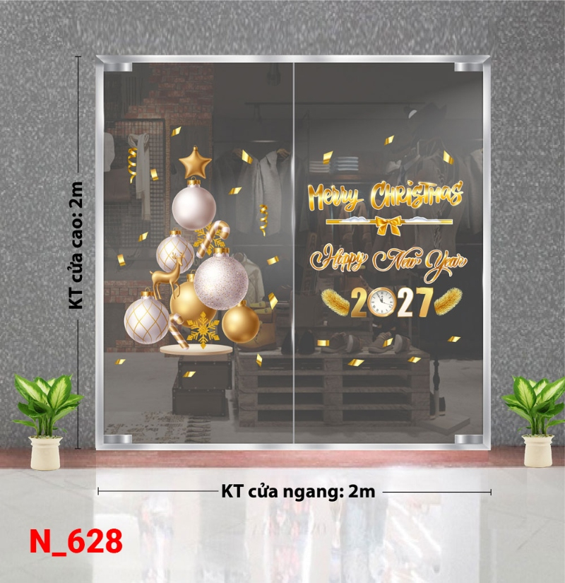 Decal dán tường Decal dán Noel số 628