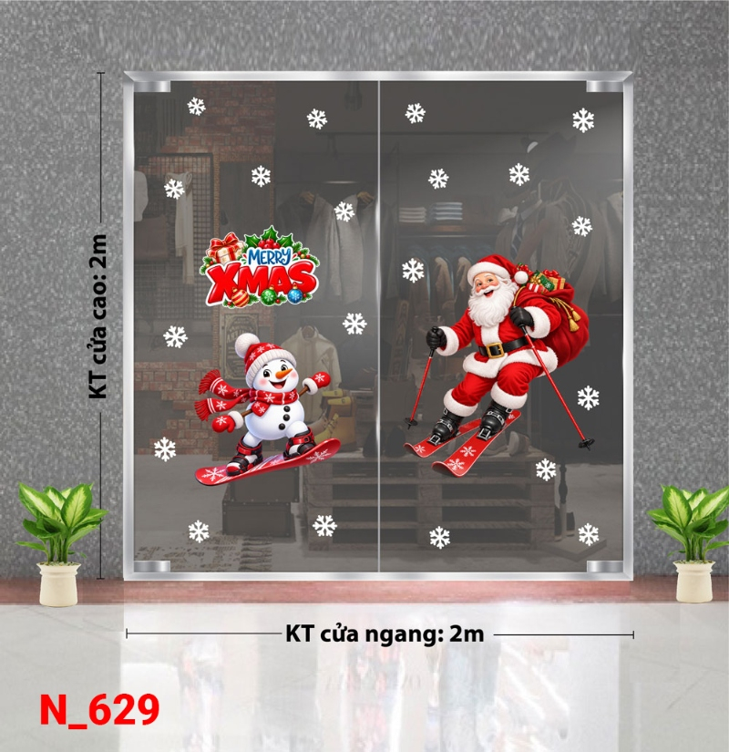 Decal dán tường Decal dán Noel số 629
