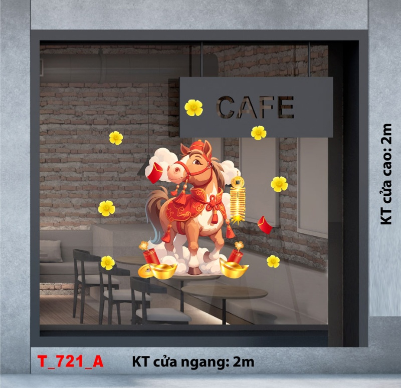 Decal dán tường Decal dán Tết - Tết xuân 721A