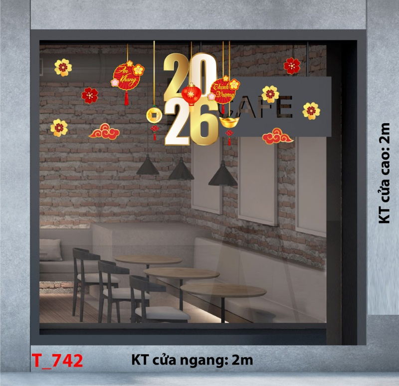 Decal dán tường Decal dán Tết - Tết xuân 742
