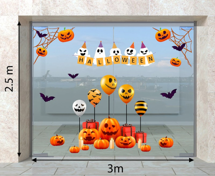 Decal dán tường Decal Halloween - Những cái bong bóng ma