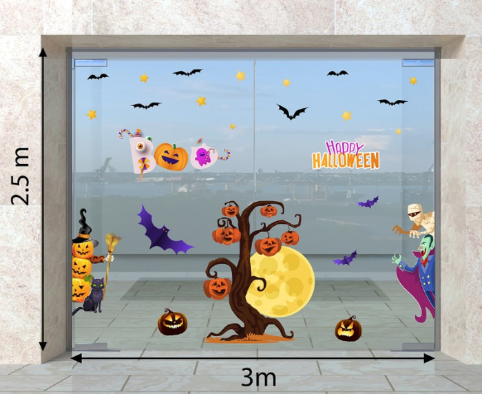Decal dán tường Decal Halloween - bóng trăng