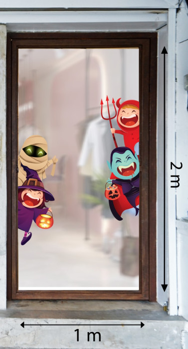 Decal dán tường Decal Halloween - Những con ma vui vẽ