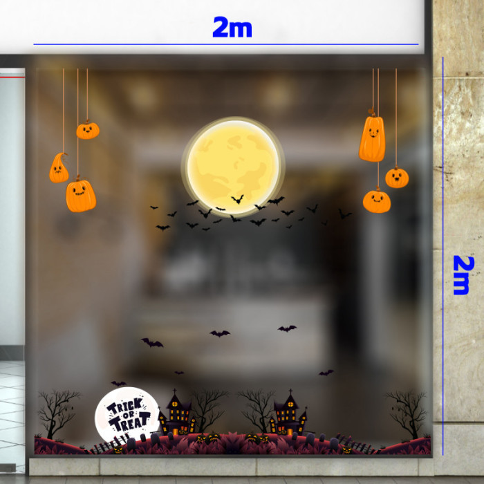 Decal dán tường Decal Halloween- Bầy dơi