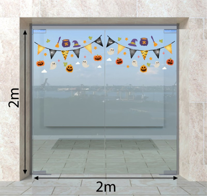 Decal dán tường Decal Halloween -Dây treo bí ma