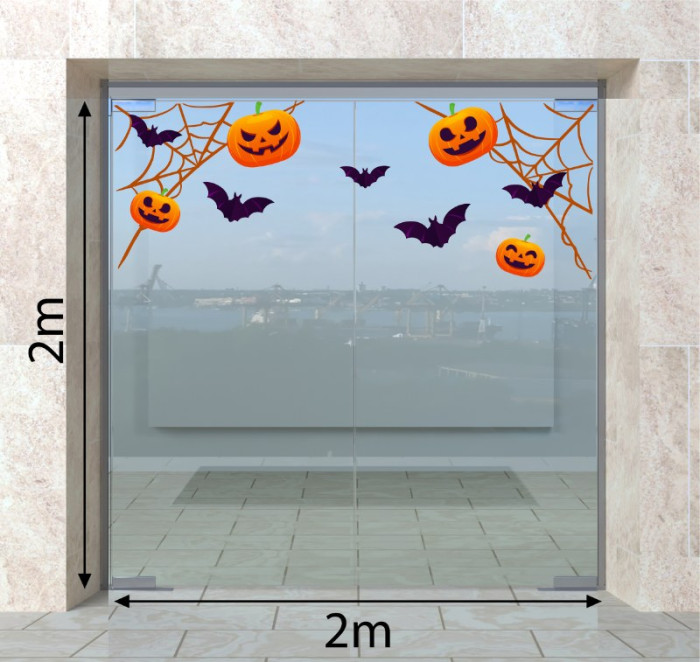 Decal dán tường Decal Halloween -Màng nhện