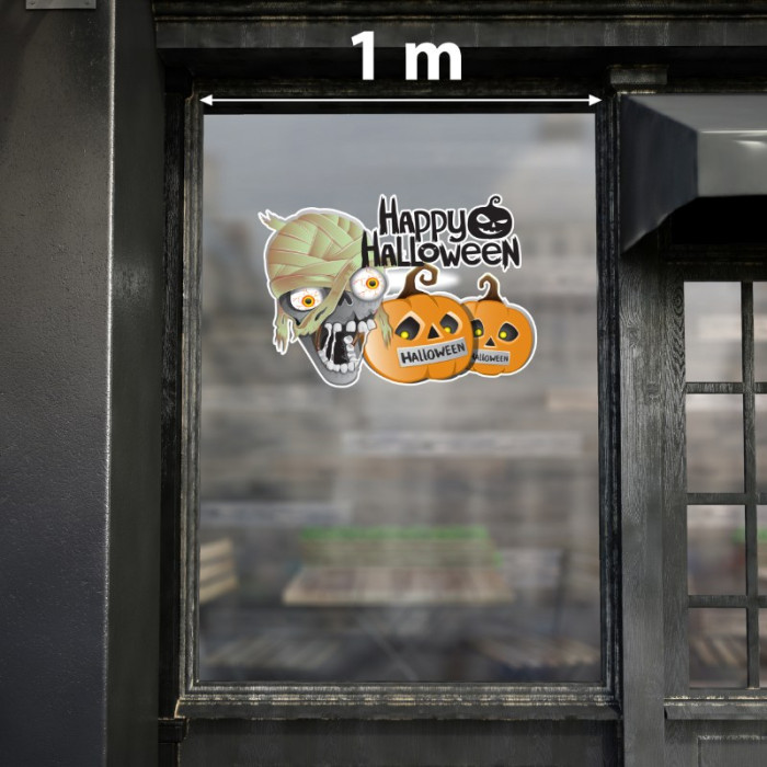 Decal dán tường Decal Halloween -Trái bí ma