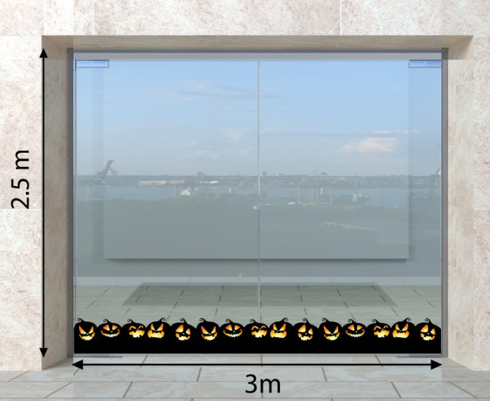 Decal dán tường Decal halloween ma bí ngô 3m
