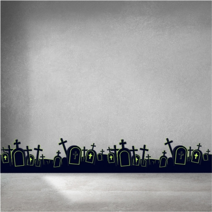Decal dán tường Decal halloween nghĩa địa chết