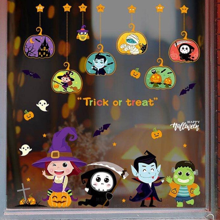 Decal dán tường Decal halloween Trick or treat 2