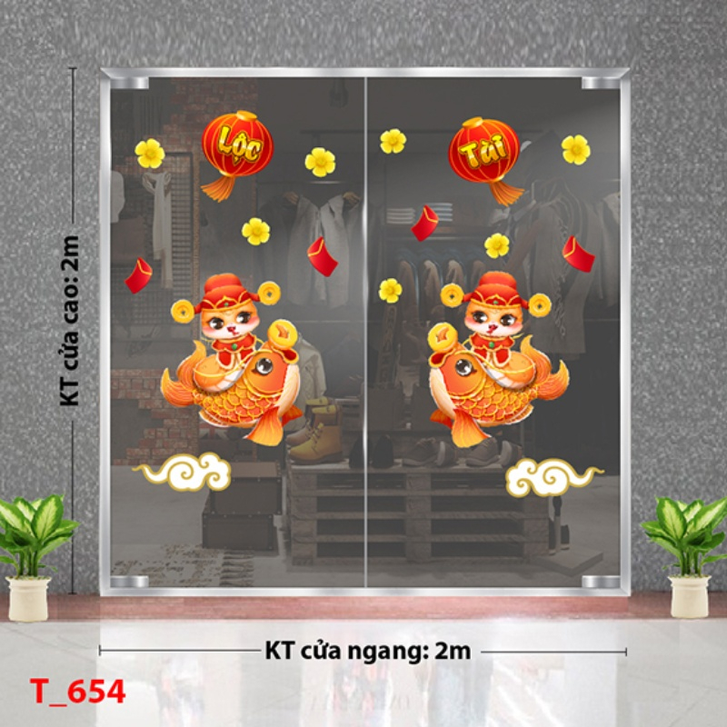 Decal dán tường Decal tết 2025 -  654