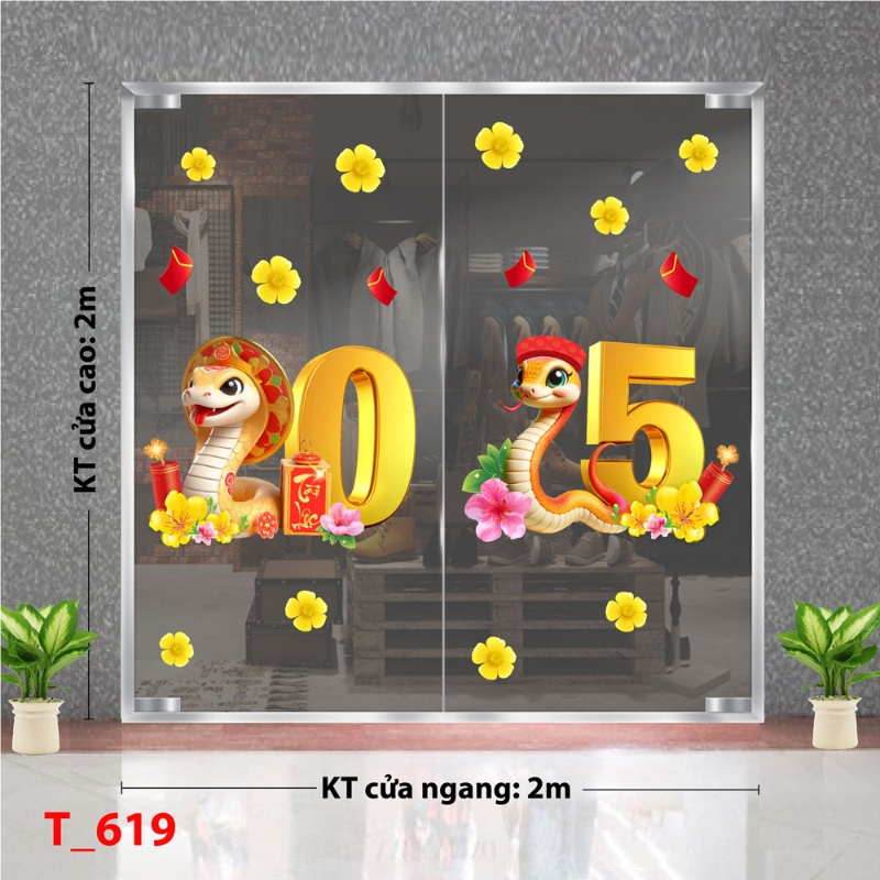 Decal dán tường    Decal tết 2025 - Tết 619