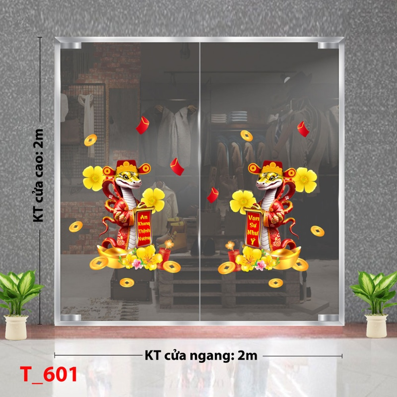 Decal dán tường Decal tết 2025 -Tết 601