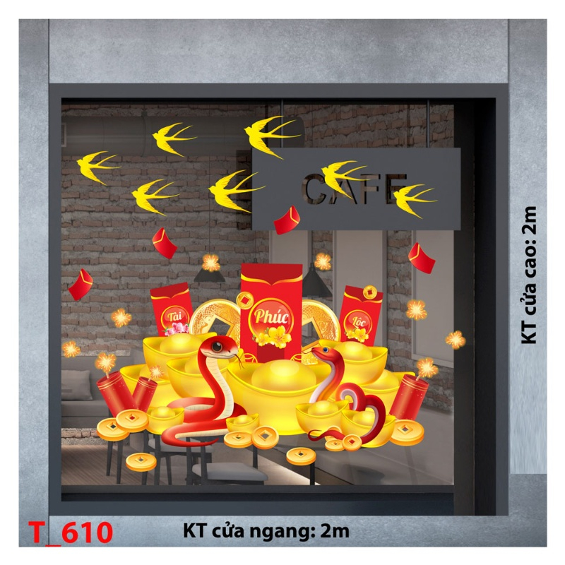 Decal dán tường    Decal tết 2025 -Tết 41