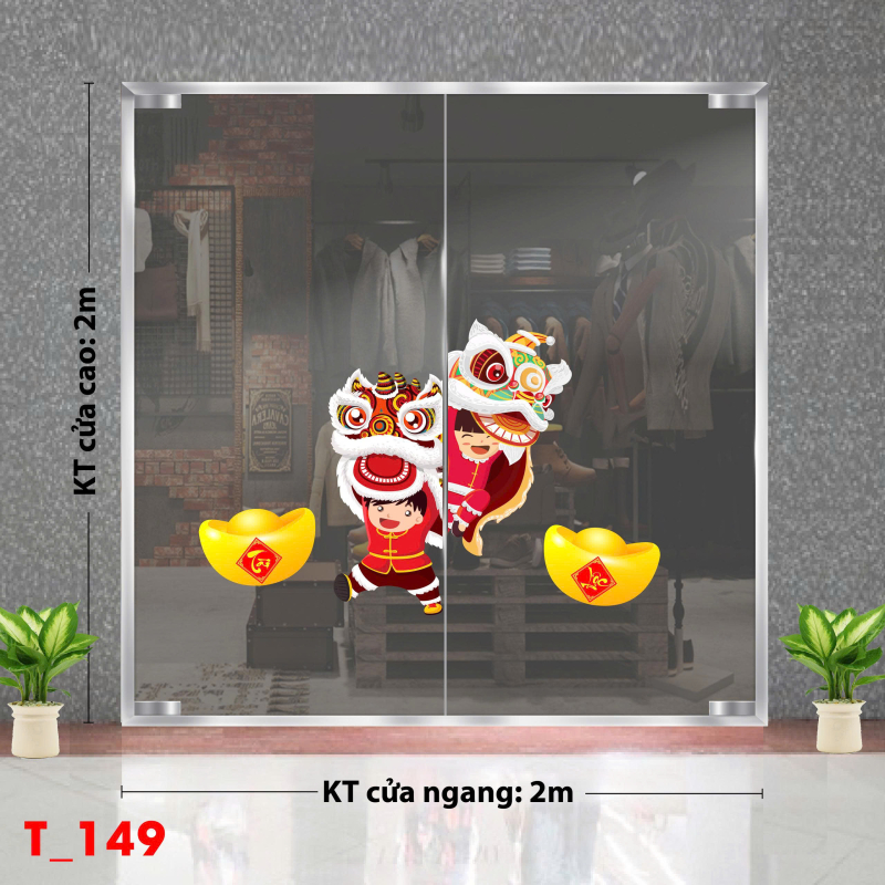 Decal dán tường Decal Tết xuân 2026 - Decal tết 149