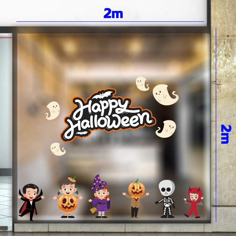 Decal dán tường  Decal  trang trí halloween combo 2m