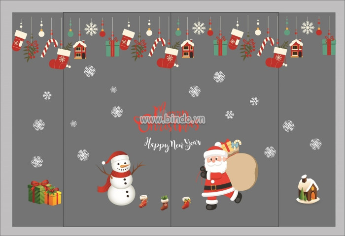 Decal dán tường Decal trang trí noel (combo 3)