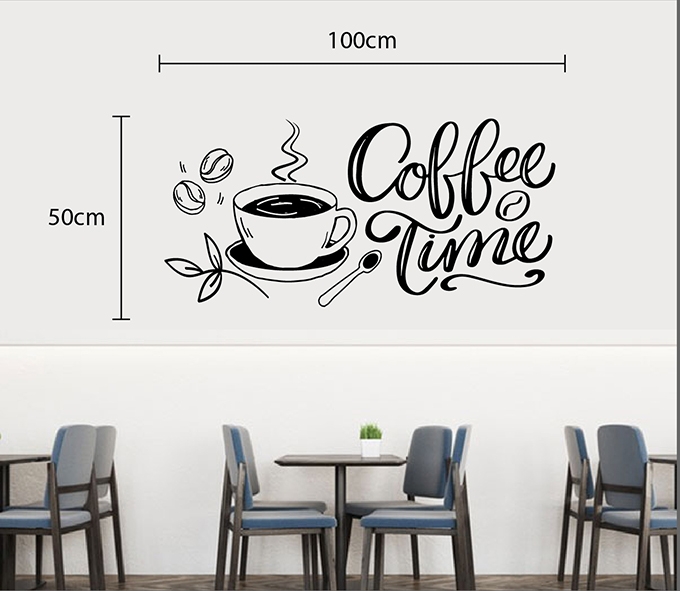 Decal dán tường Decal trang trí quán số 7