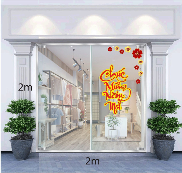 Decal dán tường Decal trang trí tết xuân 2020 số 92