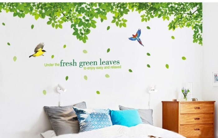 Decal dán tường Giàn cây bóng mát