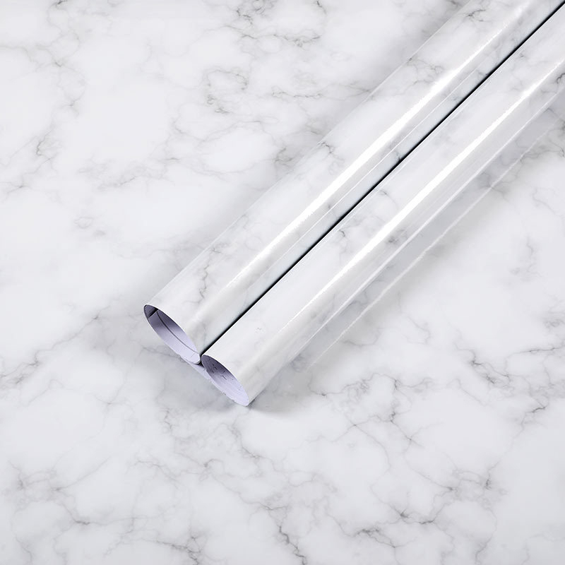 Decal dán tường Giấy decal dán bếp giả đá hoa cương vân xám trắng