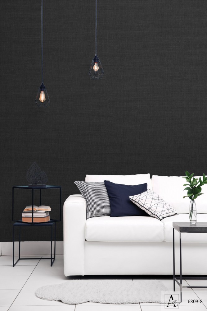 Decal dán tường Giấy dán tường hàn quốc  đen   ALBANY   6809-8