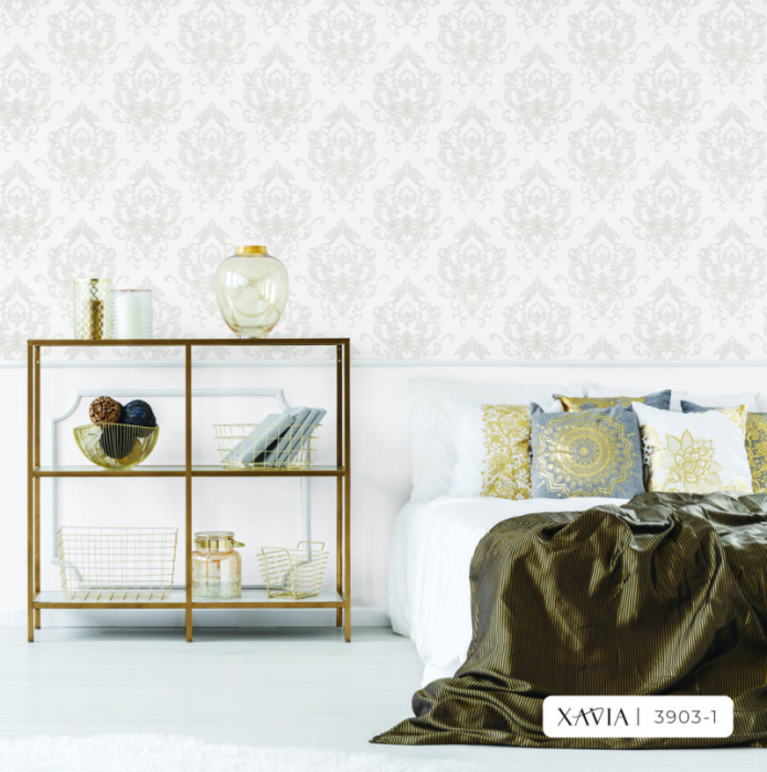 Decal dán tường Giấy dán tường hàn quốc  hoa văn XAVIA 3903-1