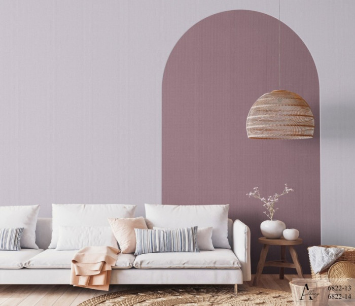 Decal dán tường Giấy dán tường hàn quốc tím  ALBANY  6822-13
