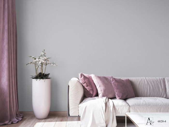 Decal dán tường Giấy dán tường hàn quốc xám  ALBANY 6820-4