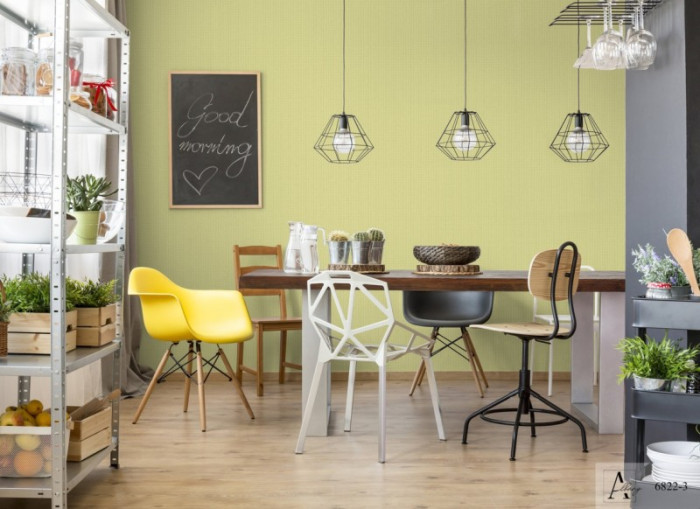 Decal dán tường Giấy dán tường hàn quốc vàng  ALBANY  6822-3