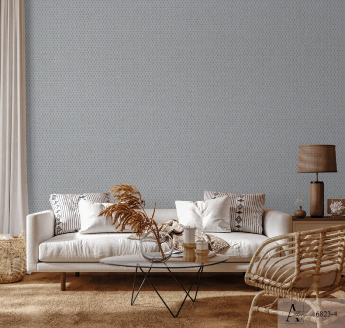 Decal dán tường Giấy dán tường hàn quốc xám  ALBANY 6823-4