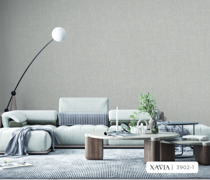 Decal dán tường Giấy dán tường hàn quốc  xám XAVIA 3902-1