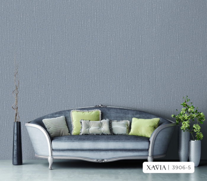 Decal dán tường Giấy dán tường hàn quốc  xám XAVIA  3906-5