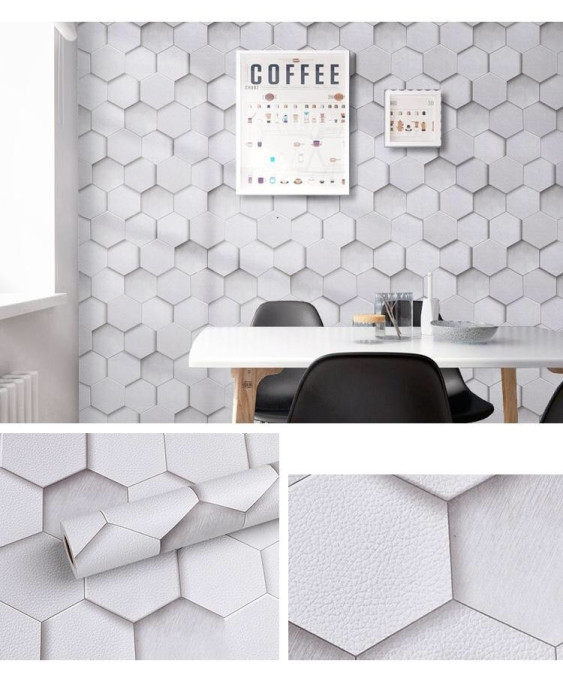 Giấy decal cuộn ghép hình lục giác