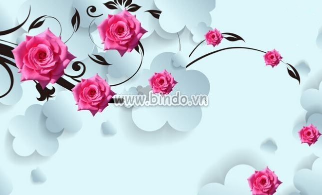 Hoa sen trắng 3D  BTT36